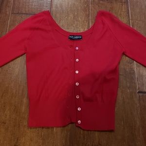 Dolce and Gabbana red cashmere sweater
